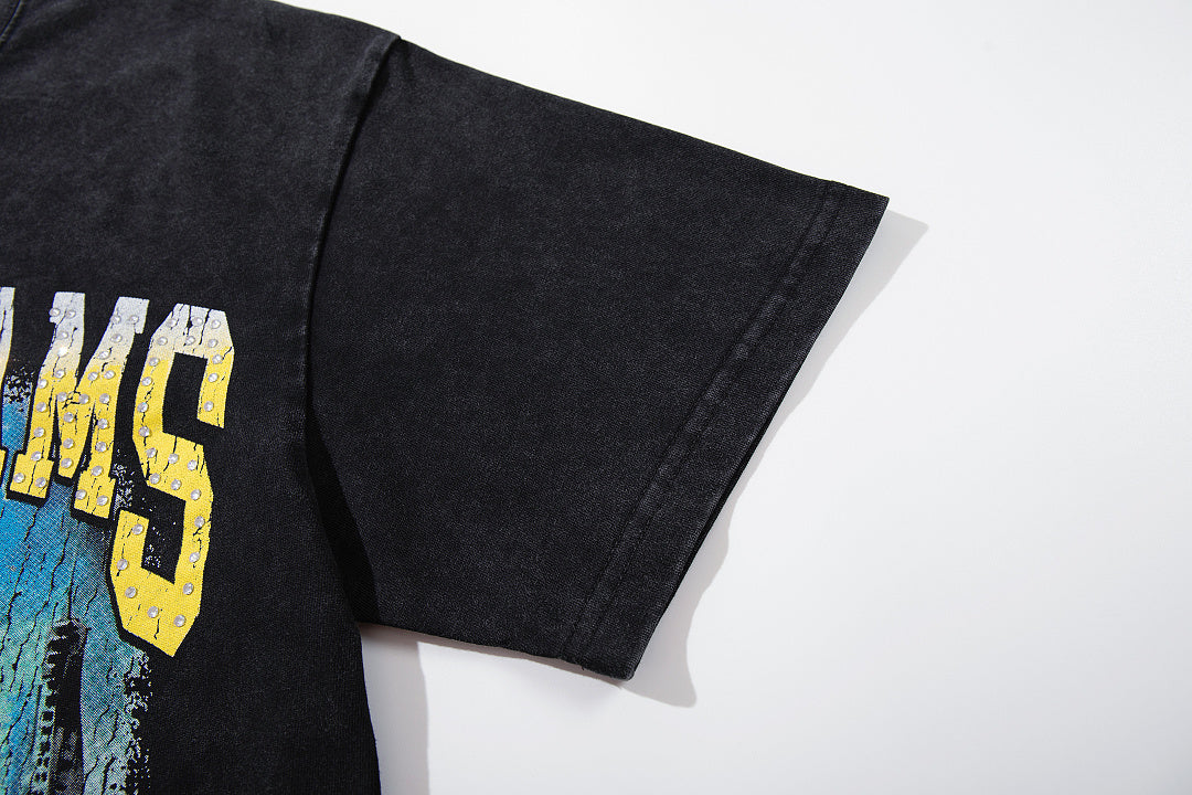 Supply Street Archive Rhinestone Graphic Oversized Tee