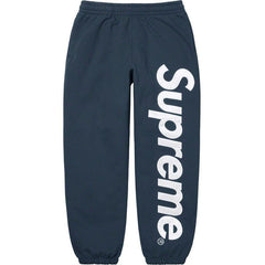 Supreme Satin Appliqué Sweatpants - Dark Navy