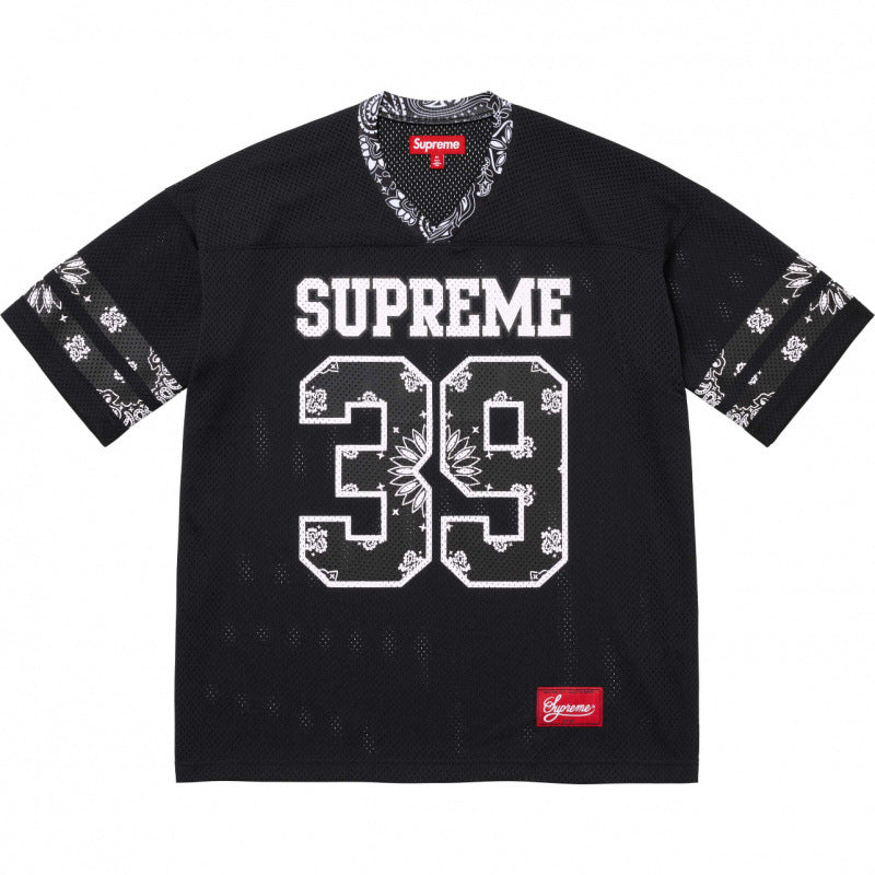 Supreme 39 Football Jersey T-Shirt - Black