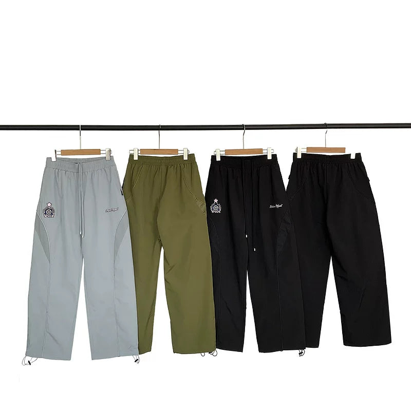 Broken planet  embroidered loose straight tube casual pants