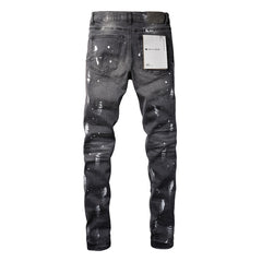 Purple High-End Quality Jeans Mens Jeans Designer Jeans Mens Black Pants Retro Street Casual Sweatpants Jogging 9039