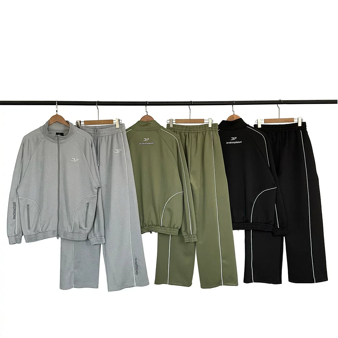 Broken Planet Embroidered Zip Hoodie Set