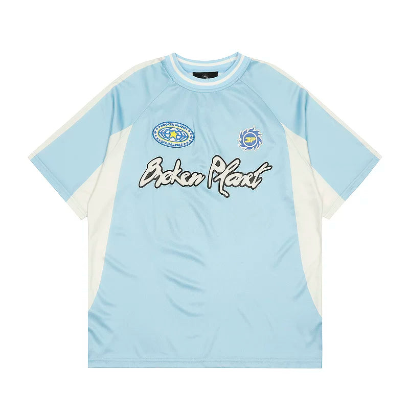 Broken planet summer sports and leisure contrasting color jersey