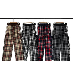 Broken Planet  Loose Plaid Straight Pants