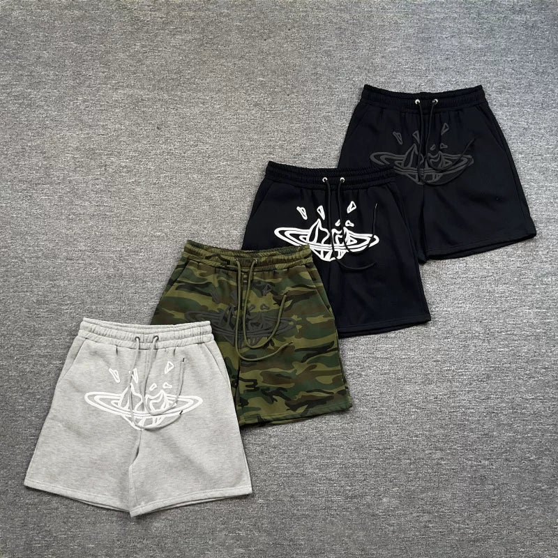Broken Planet High Street Trendy Brand Loose Casual Plush Drawstring Shorts