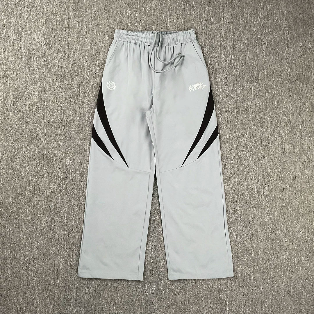 Broken Planet Woven Drawstring Straight Pants
