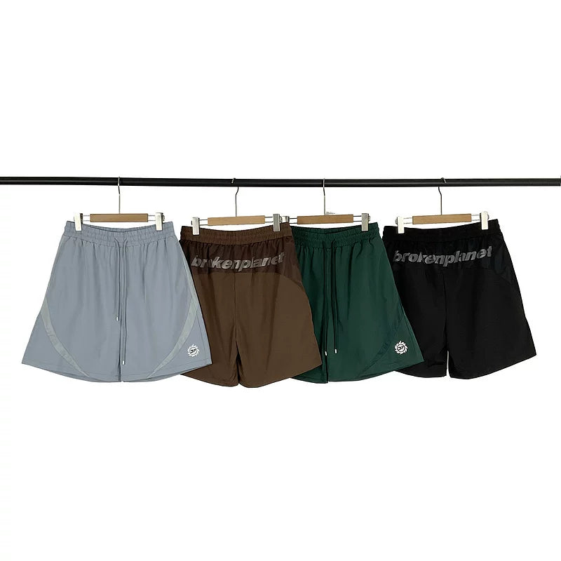Broken Planet  splicing design beach quick drying sports shorts