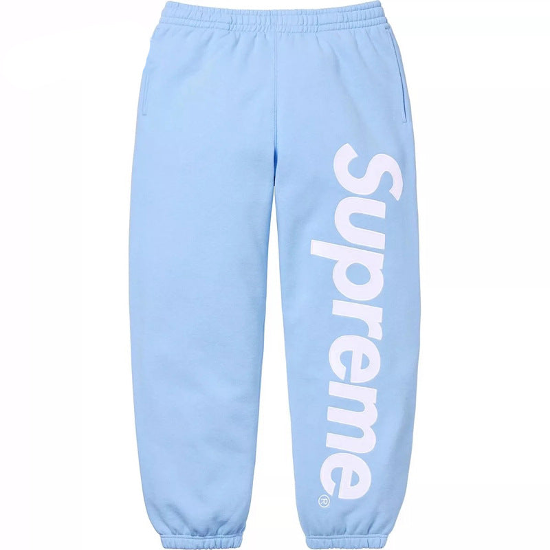 Supreme Satin Appliqué Sweatpants - Light Blue