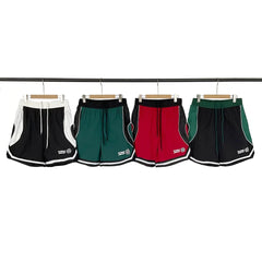 Broken Planet retro contrasting color sports casual men's basketball drawstring shorts