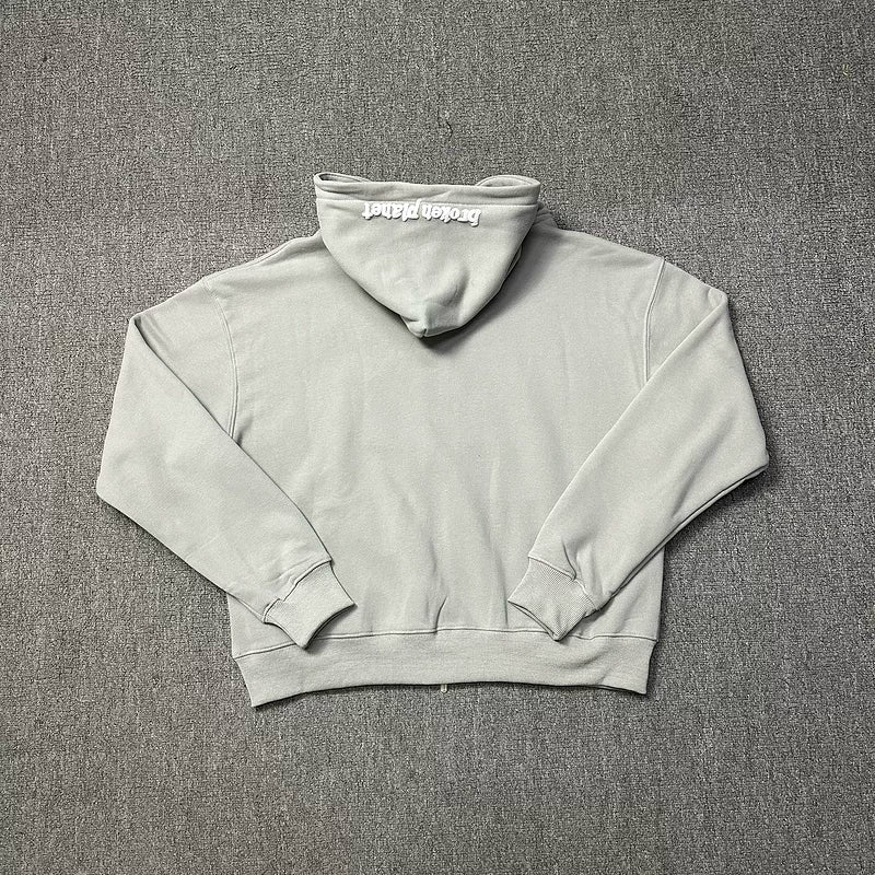 Broken Planet Foam Print Zip Hoodie
