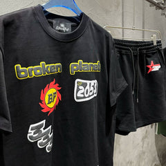 Broken Planet Cotton Tee & Shorts Set