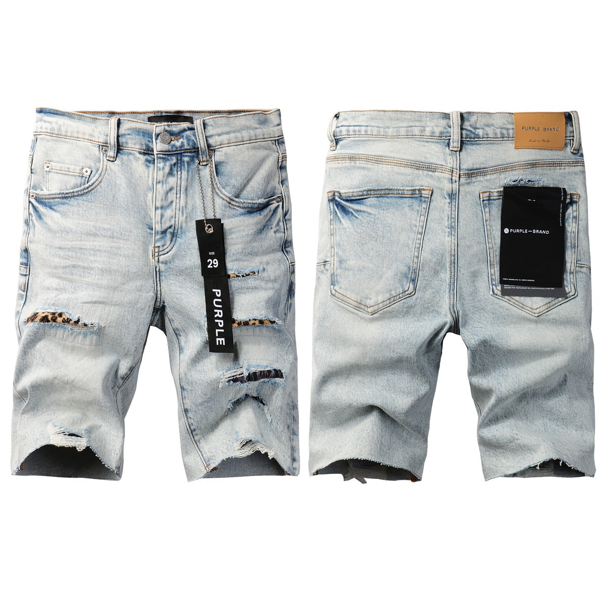 purple Blue Jean Shorts 5087 with a Classic Fit and Timeless Style