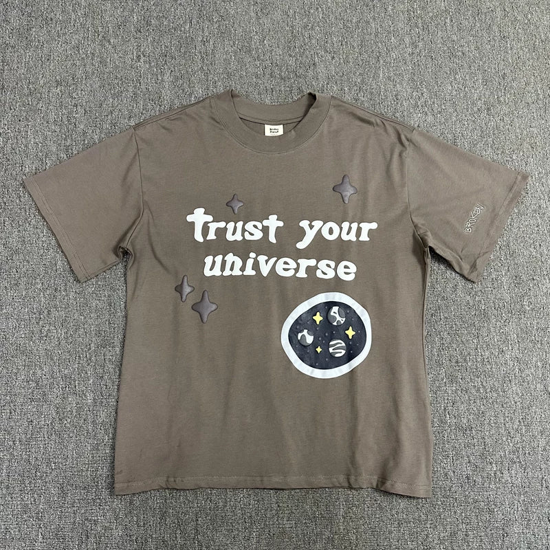 Broken Planet fun foam printed pure cotton short sleeved T-shirt