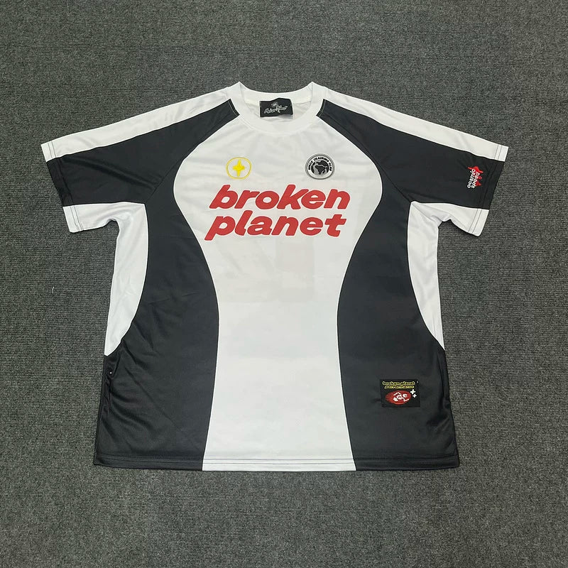 Broken Planet Match Jersey Retro Casual Short Sleeve T-shirt