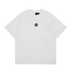 Broken Planet Embroidered Letter Logo Loose Cotton White Short sleeved T-shirt