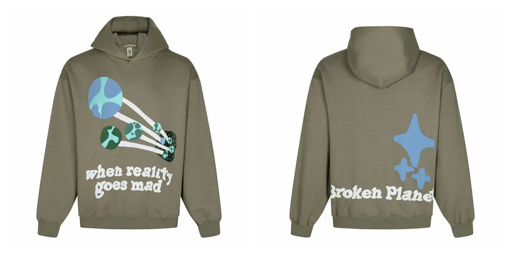Broken Planet Creative Graphic Hoodie