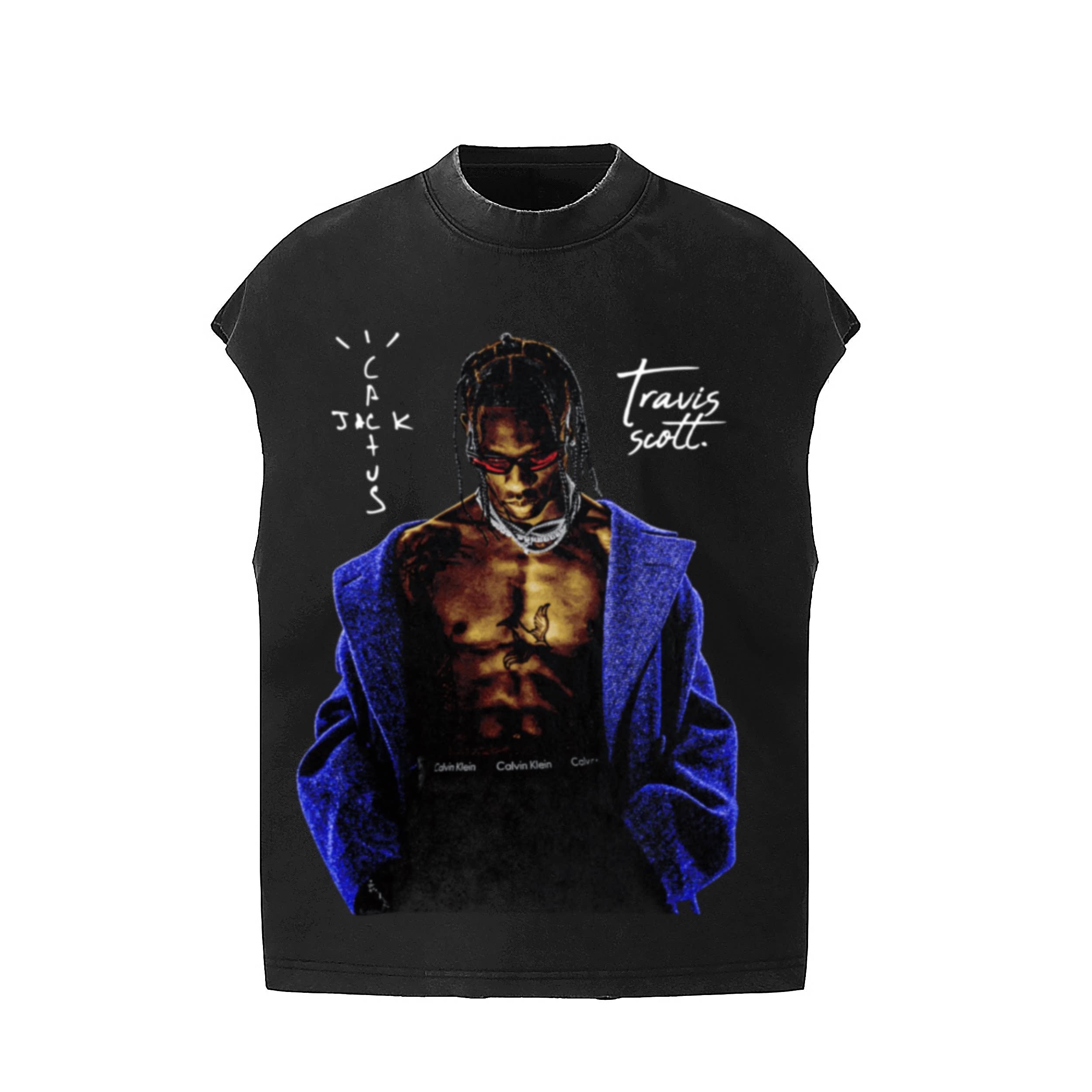 Travis Scott Urban Hip Hop Sleeveless Streetwear Vest