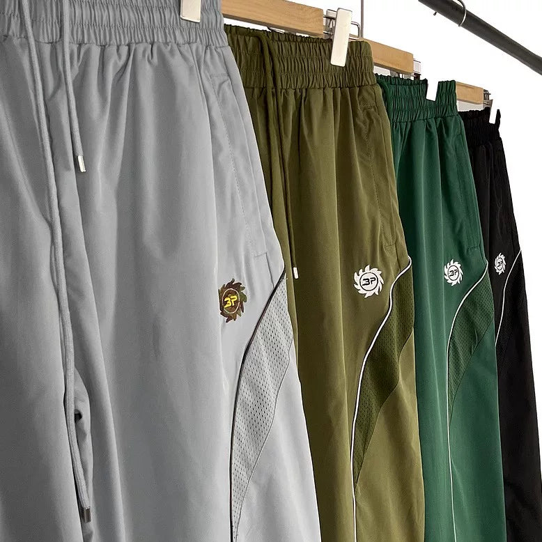 Broken Planet Embroidered Loose Woven Straight Pants