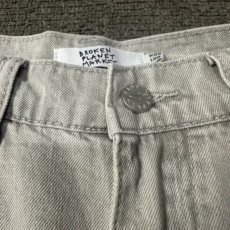 Broken planet trendy loose straight leg jeans