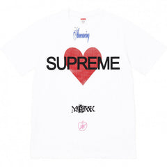 Supreme Heart Logo Graphic T-Shirt - White