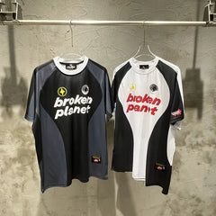 Broken Planet Match Jersey Retro Casual Short Sleeve T-shirt