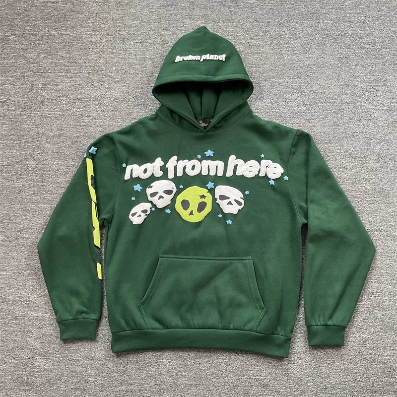 Broken Planet Foam Print Fleece Hoodie Set