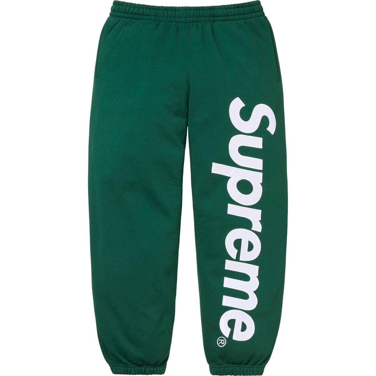 Supreme Satin Appliqué Sweatpants - Forest Green