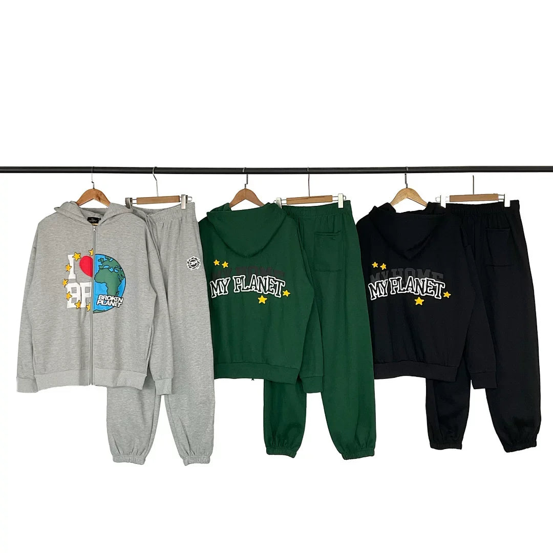 Broken Planet Graphic Streetwear Tracksuit Set