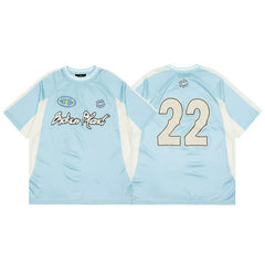 Broken planet summer sports and leisure contrasting color jersey
