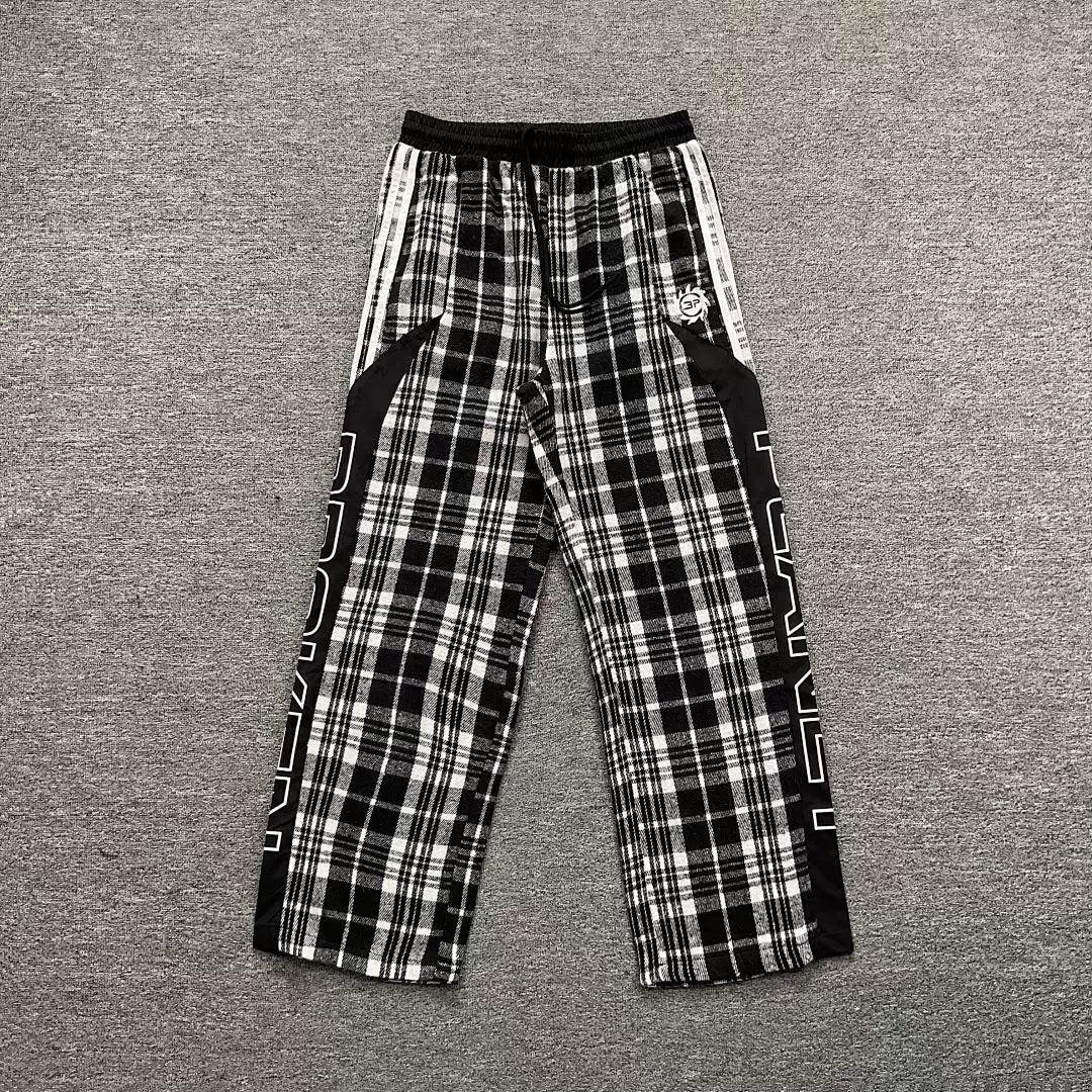 Broken Planet  Loose Plaid Straight Pants