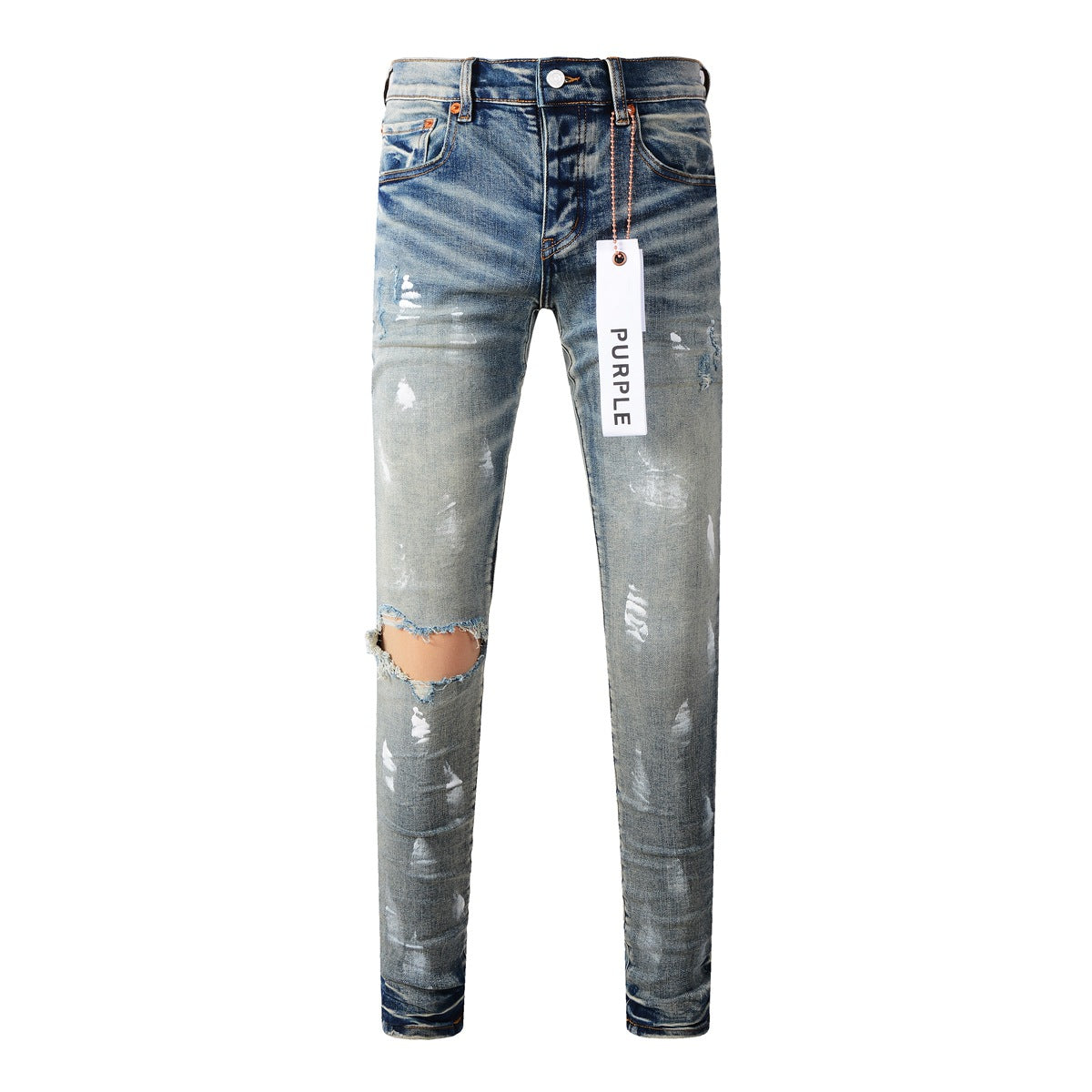 Purple Jeans Designer Women Purple High Street Purple Denim Black Long Mid Pants Hole for Men Purple Jeans 9043