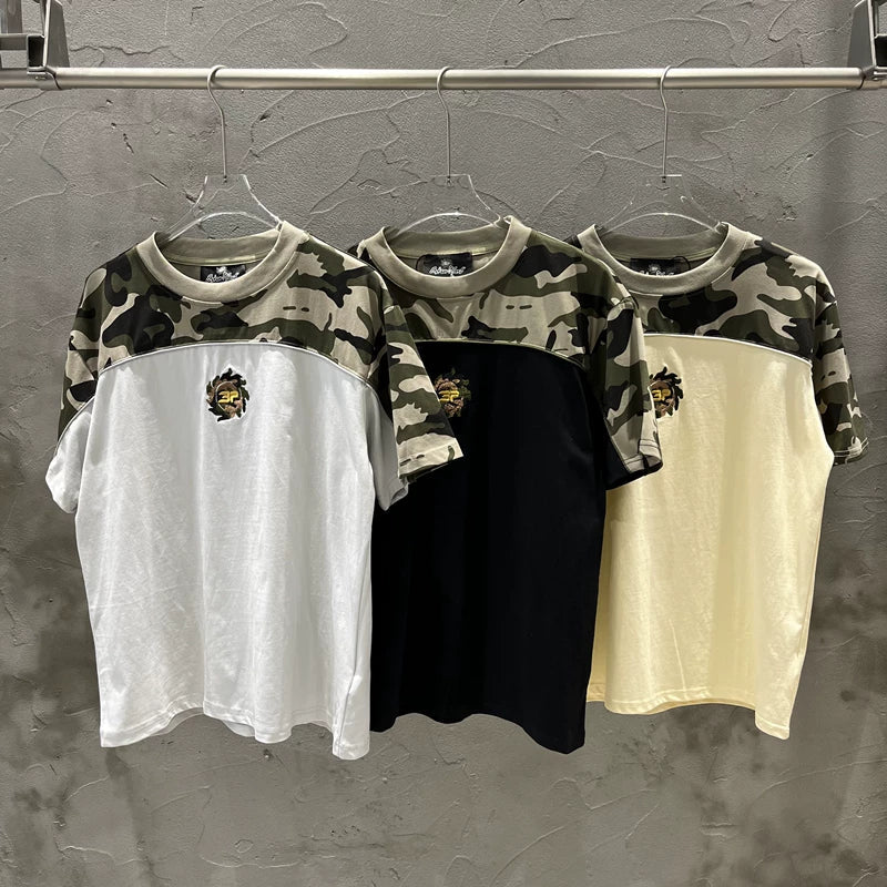 Broken Planet Camo Color Block Tee & Shorts Set