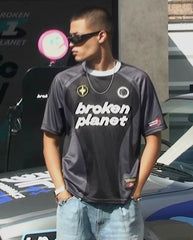 Broken Planet mesh breathable football sports short sleeved T-shirt