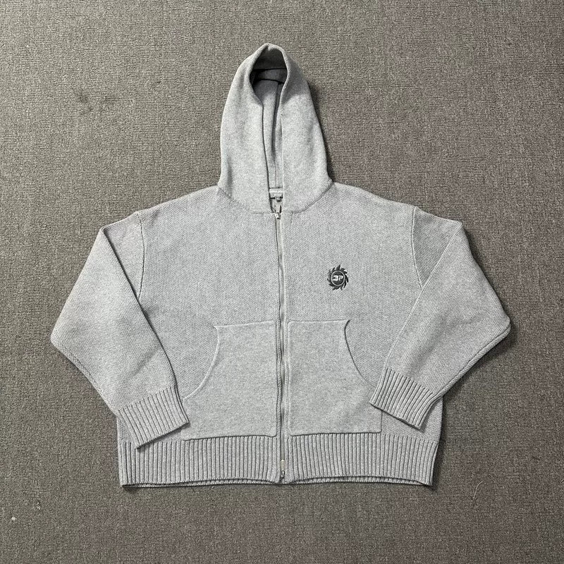 Broken Planet Embroidered Logo Knit Hoodie