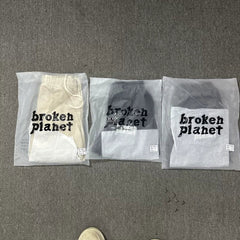 Broken planet trendy letter foam printed drawstring five quarter shorts
