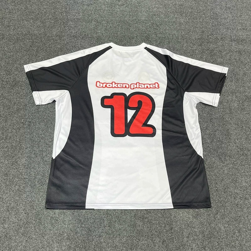Broken Planet Match Jersey Retro Casual Short Sleeve T-shirt