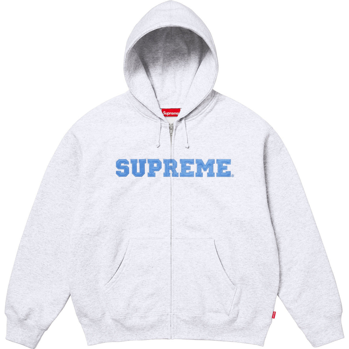 Supreme Classic Chest Logo Hooded Sweatshirt - Ash Grey
