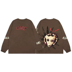 TRAVIS SCOTT Lightning Sketch Graphic Long Sleeve Street Tee