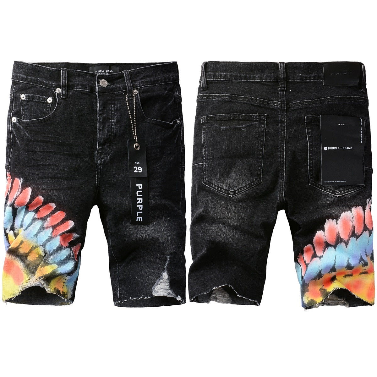 Purple Jeans Black Jean Shorts 5085 with a Sleek Design for a Stylish Summer Look