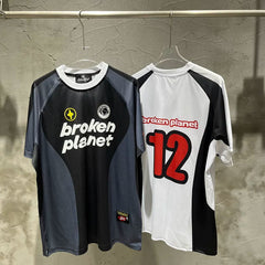 Broken Planet Match Jersey Retro Casual Short Sleeve T-shirt