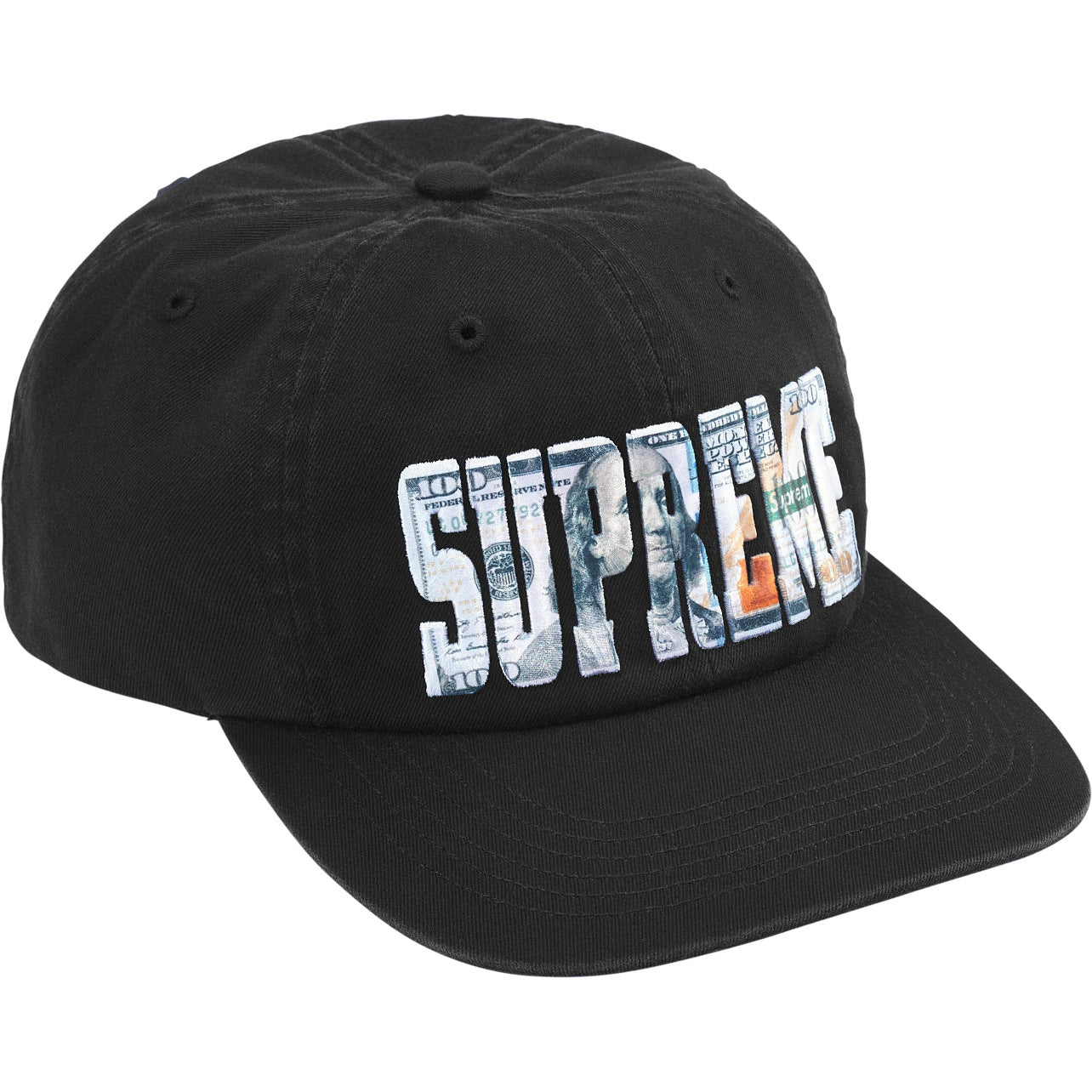 Supreme Metallic Photo Applique 6-Panel Cap - Black
