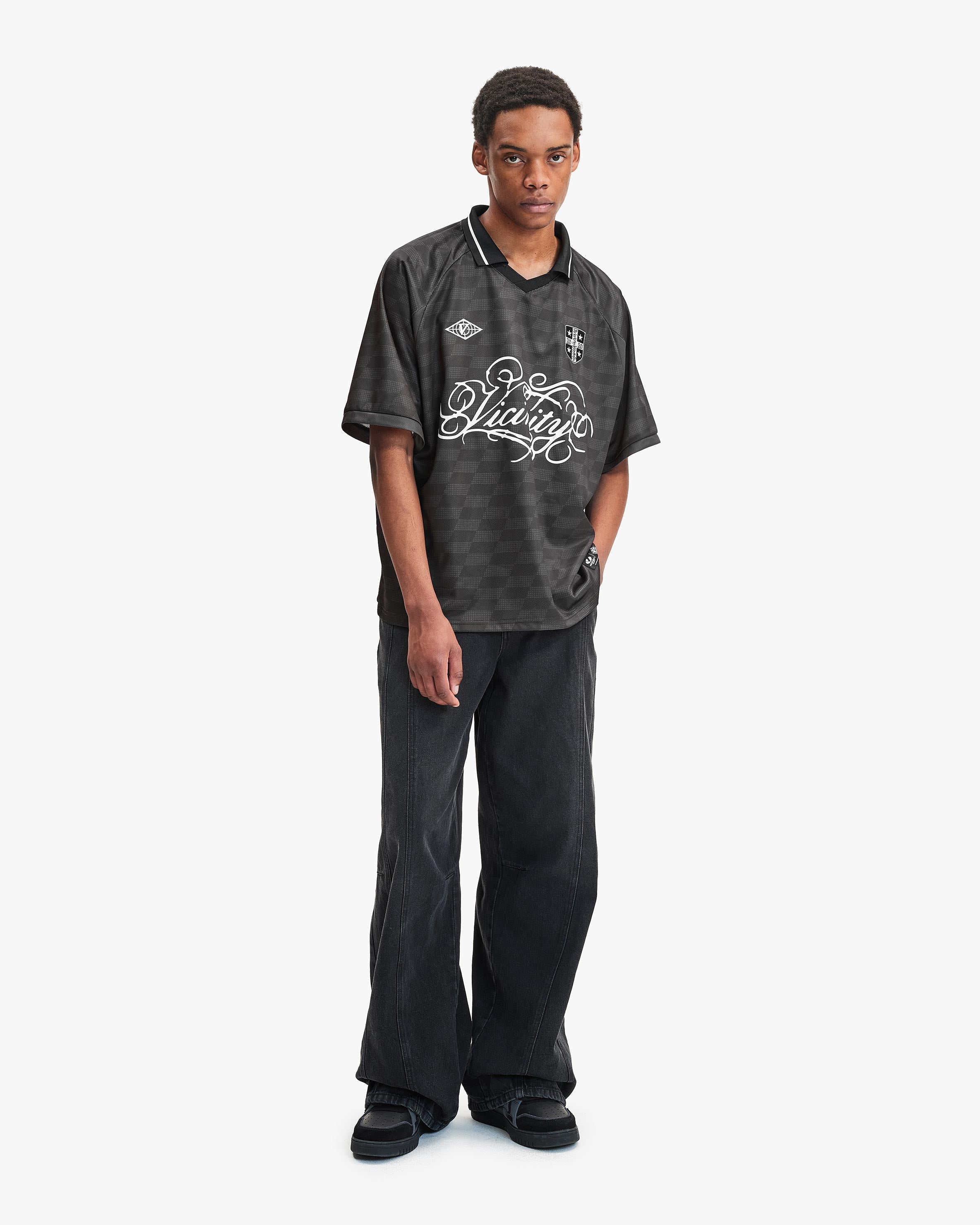 CHECKERED BW JERSEY BLACK