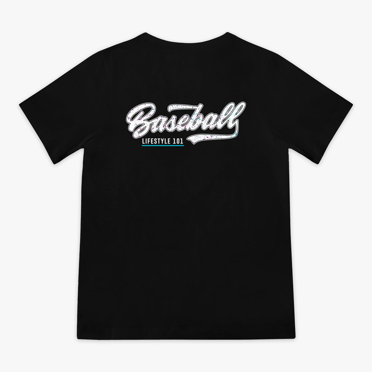 Splatter Established Youth Tee - Black/White