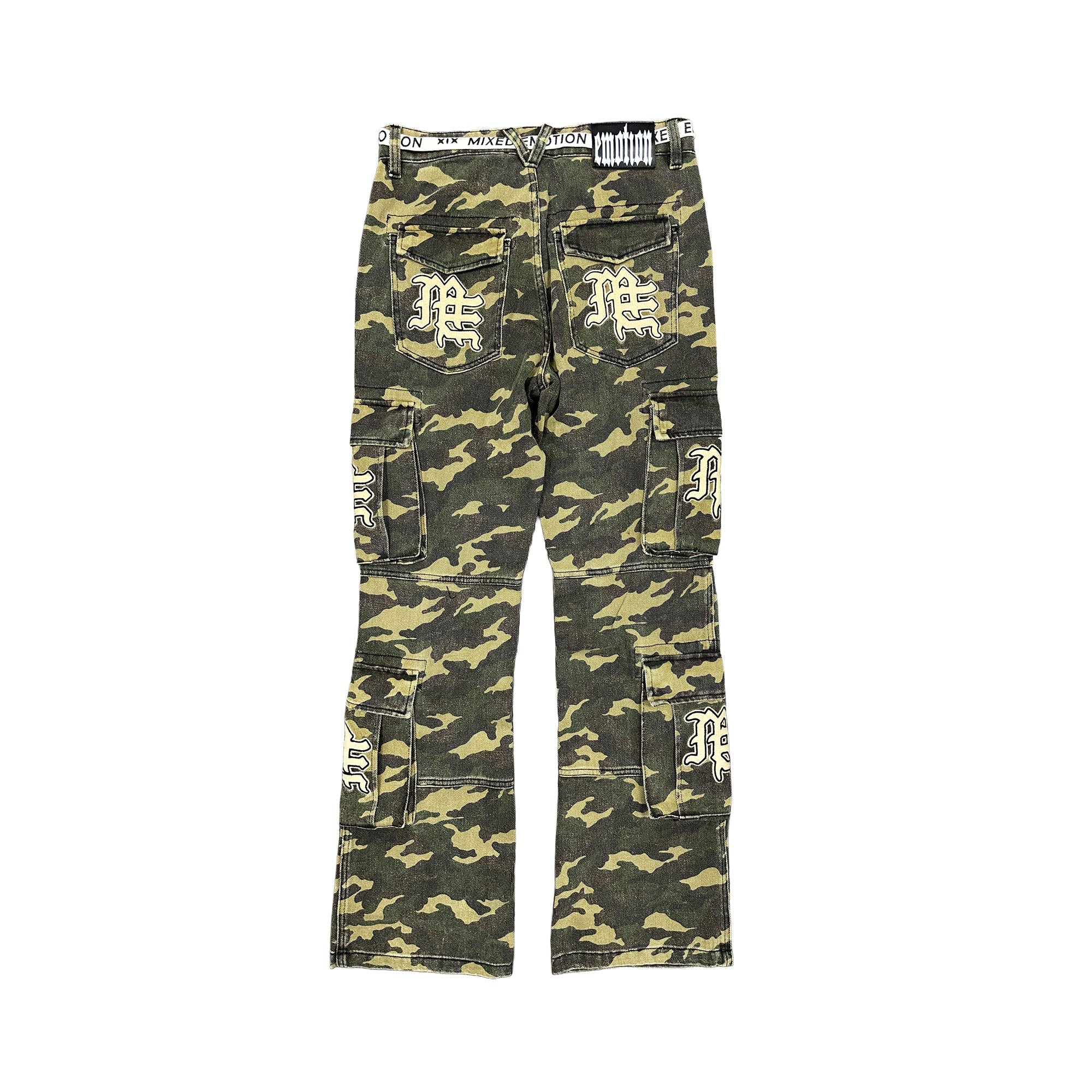 Mixed Emotions　'ME' Camo Cargo Pants